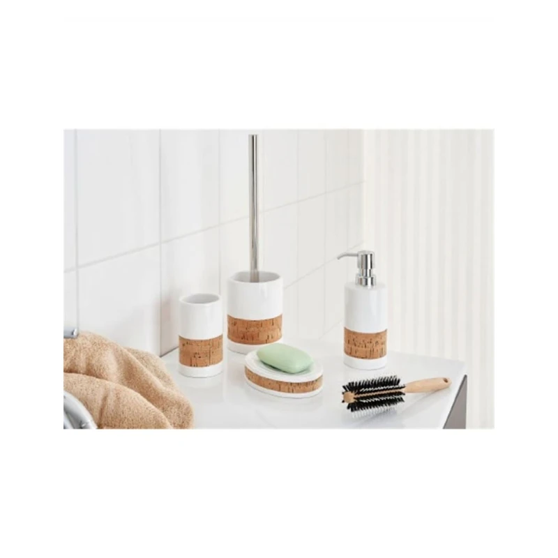 Дозатор для мыла Ridder Corky, 300 мл, белый/коричневый Дозатор для мыла Ridder Corky, 300 мл, белый/коричневый