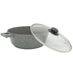 Кастрюля Vari Pietra GR88030/13, алюминий, серая, 30 см
