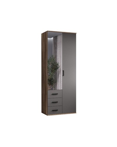 Şkaf Art Mebel Art-80-41, boz, 210х80х50 sm