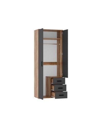 Şkaf Art Mebel Art-80-41, boz, 210х80х50 sm