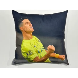 Cristiano Ronaldo Loqolu Dekorativ Yastıq 45x45 sm