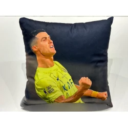 Cristiano Ronaldo Loqolu Dekorativ Yastıq 45x45 sm
