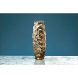 Ваза 10.5, стекло, золотистая, 50x10 см