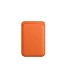Kartlar üçün çexol Apple iPhone Leather Wallet with MagSafe - Orange (MPPY3FE/A)
