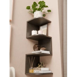 Настенная полка Art Mebel 153, ламинат, 71х25х25 см, коричневая Настенная полка Art Mebel 153, ламинат, 71х25х25 см, коричневая