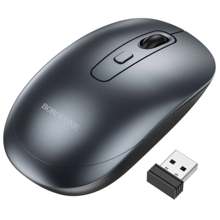 Мышь Borofone BG13 Winner 2.4G Black/Metal Gray Мышь Borofone BG13 Winner 2.4G Black/Metal Gray