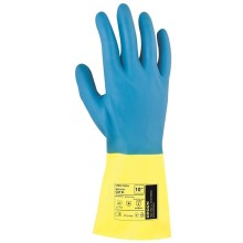 Əlcəklər Ardon Chem Touch, lateks/neopren, mavi/sarı, ölçü 10