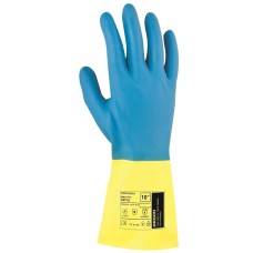 Əlcəklər Ardon Chem Touch, lateks/neopren, mavi/sarı, ölçü 10