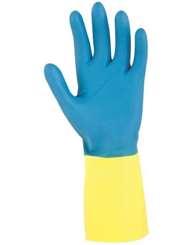 Əlcəklər Ardon Chem Touch, lateks/neopren, mavi/sarı, ölçü 10