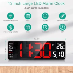 Электронные настенные часы LED 6629 Red