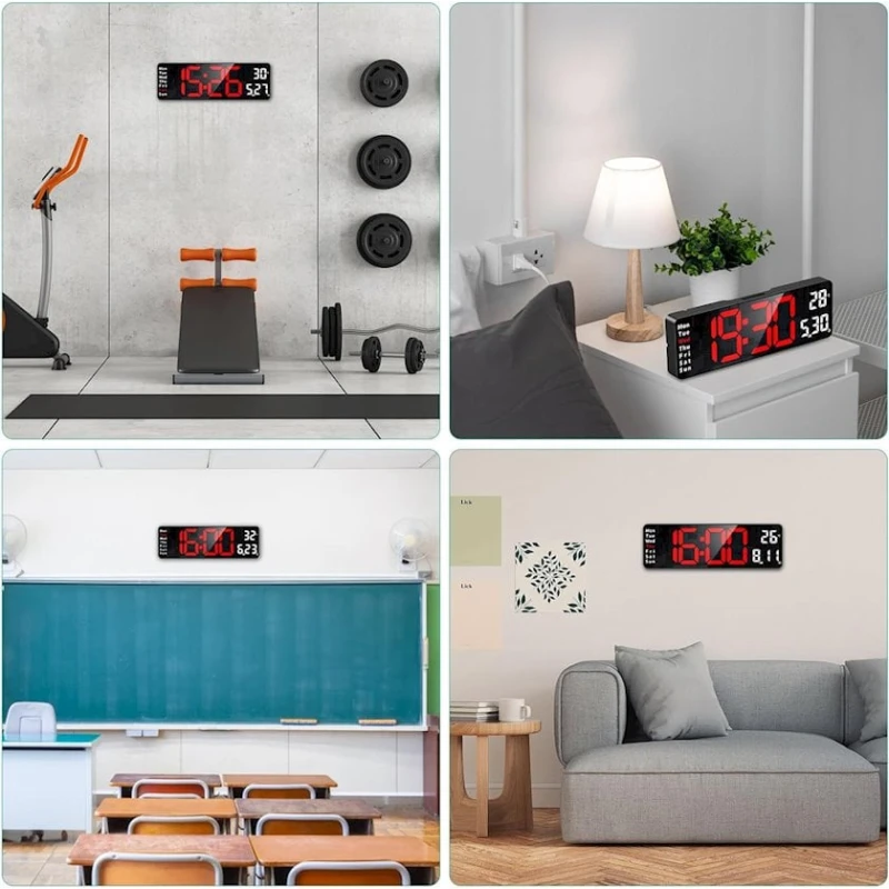 Электронные настенные часы LED 6629 Red