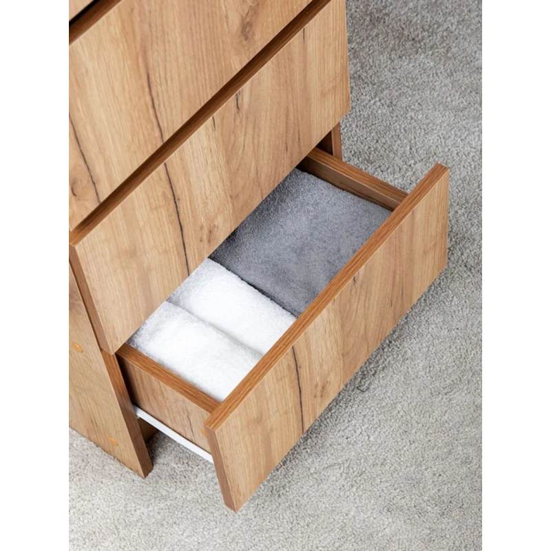 Комод, 106x35x40 см, ЛДСП, коричневый