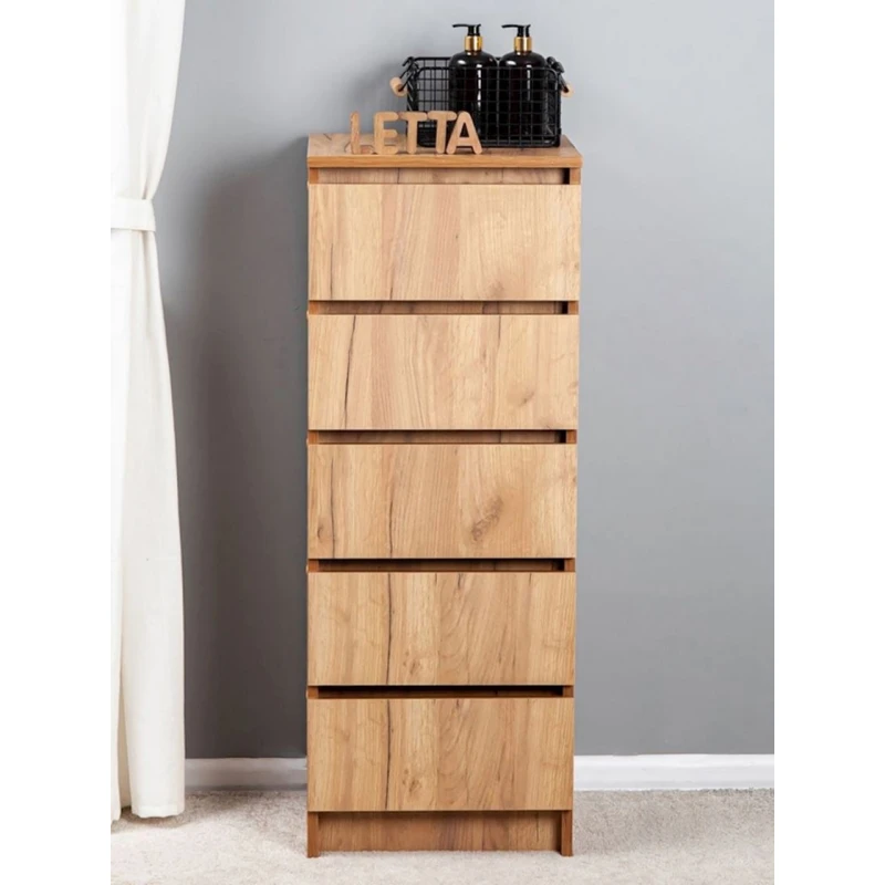 Комод, 106x35x40 см, ЛДСП, коричневый