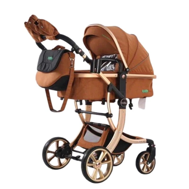 Детская коляска Kidilo G600, коричневая