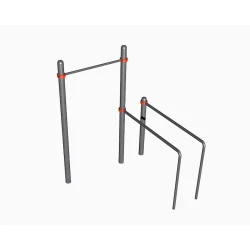 Уличный турник с гнутыми брусьями AzPark СВС-77, 260х200 см Уличный турник с гнутыми брусьями AzPark СВС-77, 260х200 см