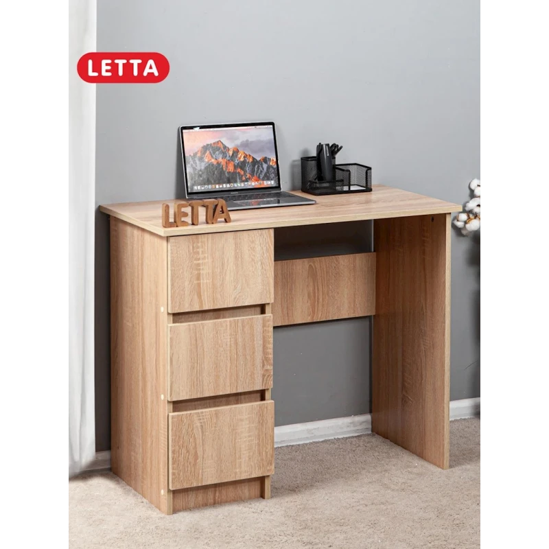 Письменный стол Letta Somona, 75х45х90 см, ЛДСП, бежевый Письменный стол Letta Somona, 75х45х90 см, ЛДСП, бежевый