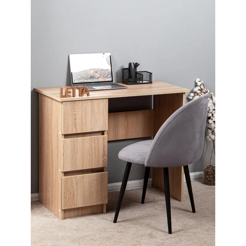 Письменный стол Letta Somona, 75х45х90 см, ЛДСП, бежевый Письменный стол Letta Somona, 75х45х90 см, ЛДСП, бежевый