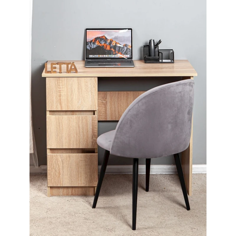 Письменный стол Letta Somona, 75х45х90 см, ЛДСП, бежевый Письменный стол Letta Somona, 75х45х90 см, ЛДСП, бежевый