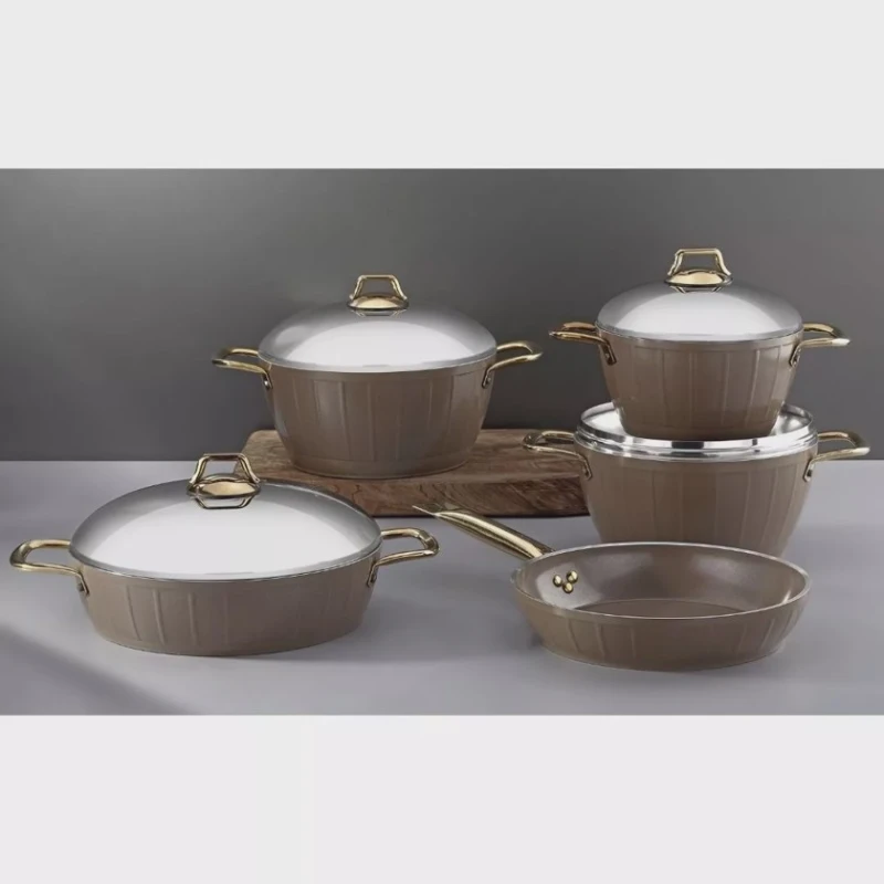 Qranit qablar dəsti Bonera Montella Hera, qranit, qəhvəyi, 9 parça Qranit qablar dəsti Bonera Montella Hera, qranit, qəhvəyi, 9 parça