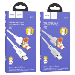 Кабель USB/Type-C to Lightning Hoco U131