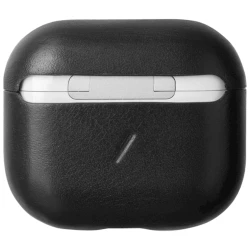 Qulaqlıq üçün çexol Native Union Leather Case AirPods 3 üçün, Black