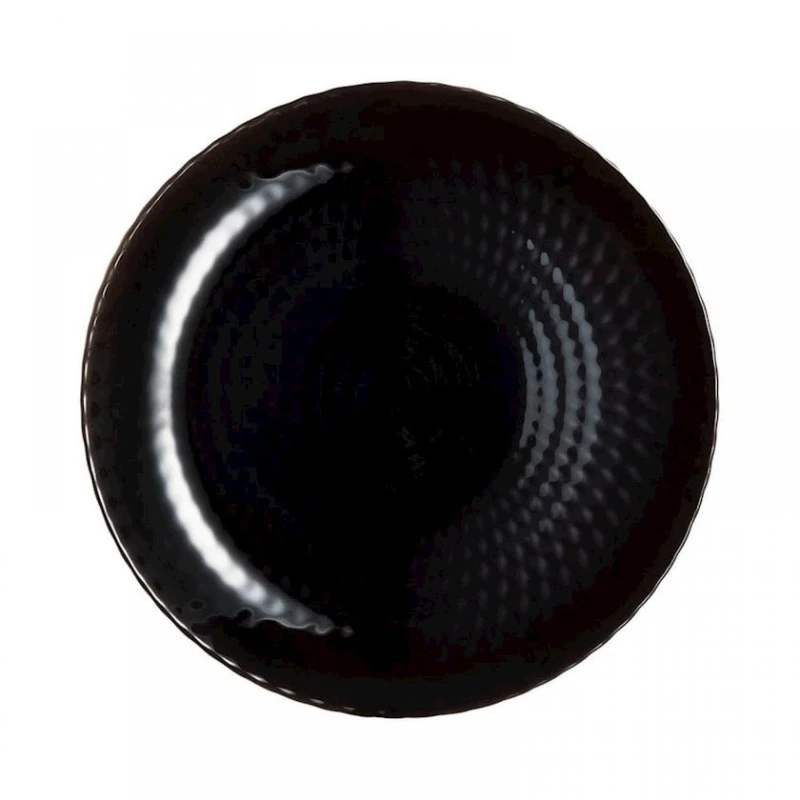Тарелка Luminarc Pampille Noir Taldrik, 19 см, стекло, черная Тарелка Luminarc Pampille Noir Taldrik, 19 см, стекло, черная