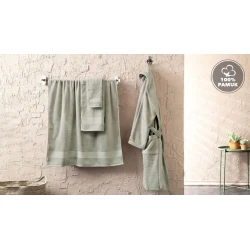 Полотенце банное Yataş Essentials, 90х150 см, хлопок, зеленое