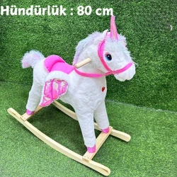 Yelləncək-oyuncaq at xk-1, ağ/çəhrayı, 80 sm Yelləncək-oyuncaq at xk-1, ağ/çəhrayı, 80 sm
