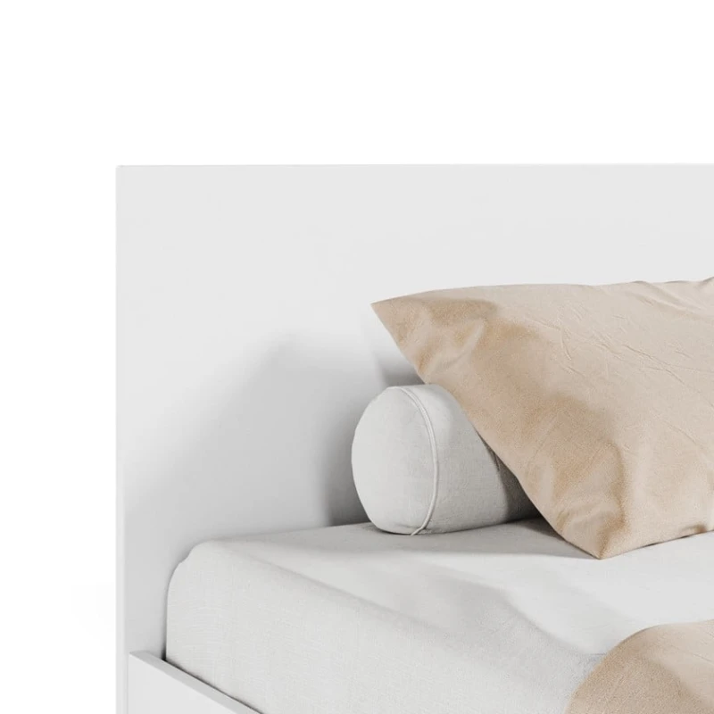 Двуспальная кровать Art_ikili_yataq (180) 4, ламинат, белая, 120x180x200 см