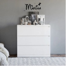 Komod Marina 3563_M25Kom3l1stvorka+White, LDSP, 85x50x70 sm, ağ