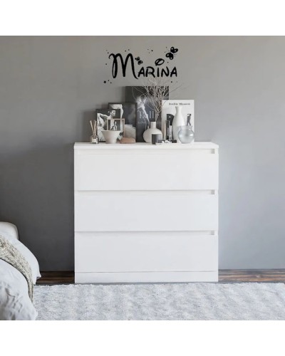 Komod Marina 3563_M25Kom3l1stvorka+White, LDSP, 85x50x70 sm, ağ