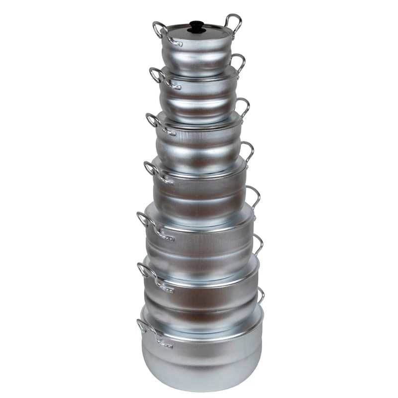 Набор кастрюль Калитва Матрешка 11107, 7 шт, 1.7/2.5/3/4.5/6/8/10 л, алюминий, с крышкой, серебристый Набор кастрюль Калитва Матрешка 11107, 7 шт, 1.7/2.5/3/4.5/6/8/10 л, алюминий, с крышкой, серебристый