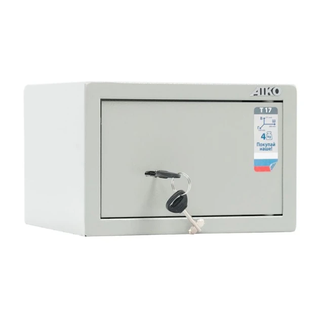 Мебельный сейф AIKO T 17, ключевой, серый Мебельный сейф AIKO T 17, ключевой, серый