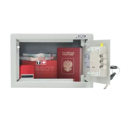 Мебельный сейф AIKO T 17, ключевой, серый