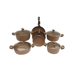 Qab-qacaq dəsti Canali EVDC012, 11 parça, alüminium/qranit, qəhvəyi