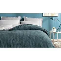 Плед Yataş Joy, 200х220 см, двуспальный, полиэстер, зеленый.
