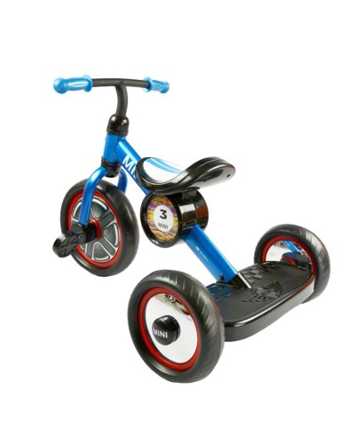Üçtəkərli velosiped Rastar BMW Mini Cooper Tricycle Bike, 85.7х21.5х47.5 sm, 2-5 yaş, polad, göy