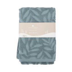 Полотенце банное Atmosphera, 100x150, хлопок, жаккардовая, синий