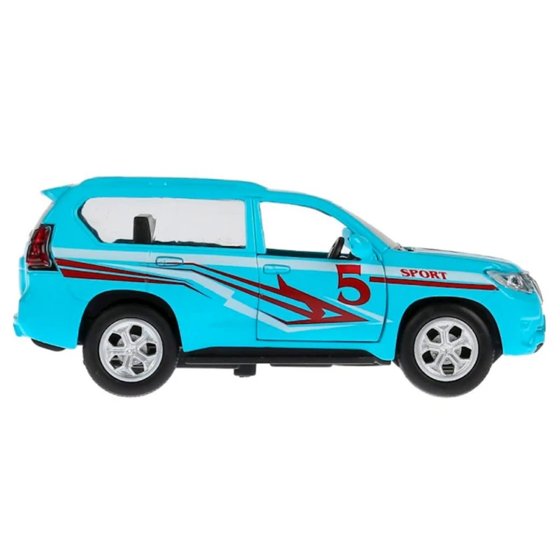 Машинка Технопарк Toyota Prado Спорт, длина 12 см, от 3 лет, металл, открываются дверцы, голубой