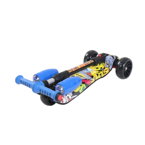 Детский скутер 50-10, световой, голубой