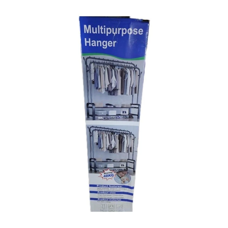 Передвижная вешалка Han400, на колесиках, черная Передвижная вешалка Han400, на колесиках, черная