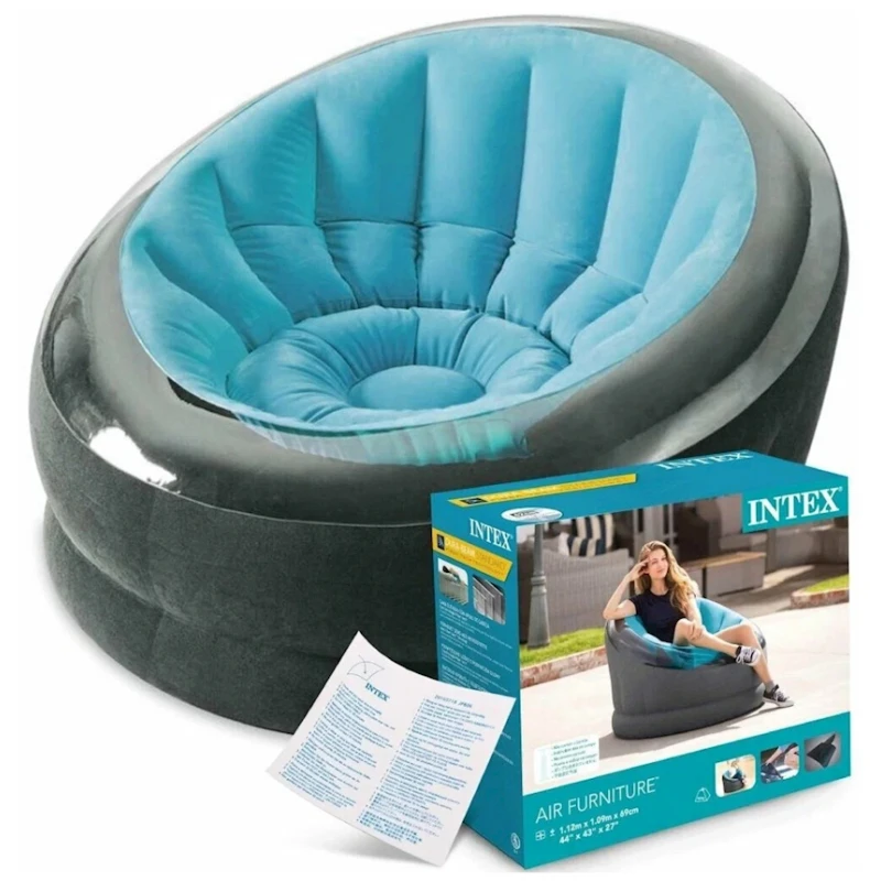 Надувное кресло Intex 68582, синие, 112x109x69 см Надувное кресло Intex 68582, синие, 112x109x69 см