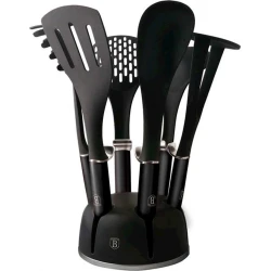 Набор кухонных принадлежностей Berlinger Haus Carbon PRO BH6324, 7 шт, нейлон, на подставке, черный