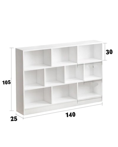 Stellaj Ev Plus Elves, 105x25x140 sm, LDSP, ağ