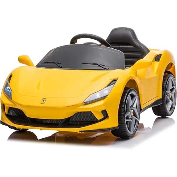 Uşaq elektrik avtomobili Ferrari F8, sarı, 2-5 yaş