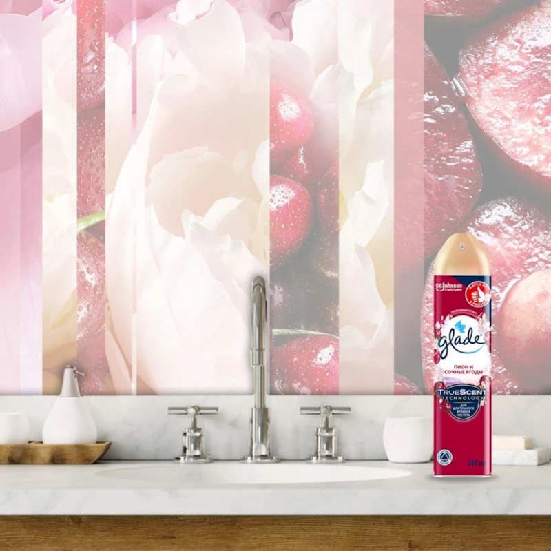 Освежитель воздуха Glade Пион и Ягоды, 300 мл Освежитель воздуха Glade Пион и Ягоды, 300 мл