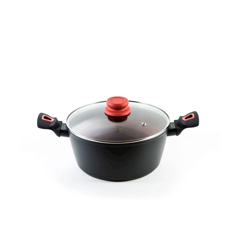 Кастрюля Hom-me 101142, 24 см, 4 л, алюминий, серый Кастрюля Hom-me 101142, 24 см, 4 л, алюминий, серый