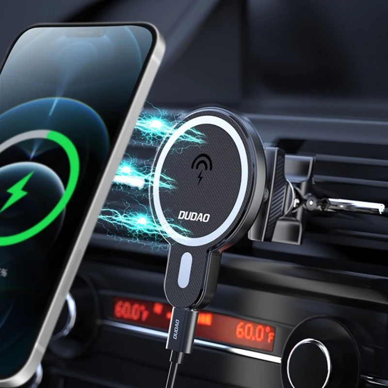 Автомобильный держатель для телефона DUDAO F13 Magnetic Car Holder Inductive Qi Charger 15W Black Автомобильный держатель для телефона DUDAO F13 Magnetic Car Holder Inductive Qi Charger 15W Black