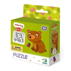 Пазл-раскраска DoDo 2в1 Медвежонок 16 элементов