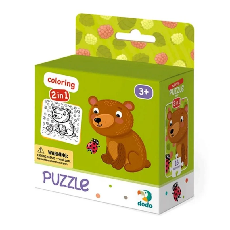 Пазл-раскраска DoDo 2в1 Медвежонок 16 элементов Пазл-раскраска DoDo 2в1 Медвежонок 16 элементов